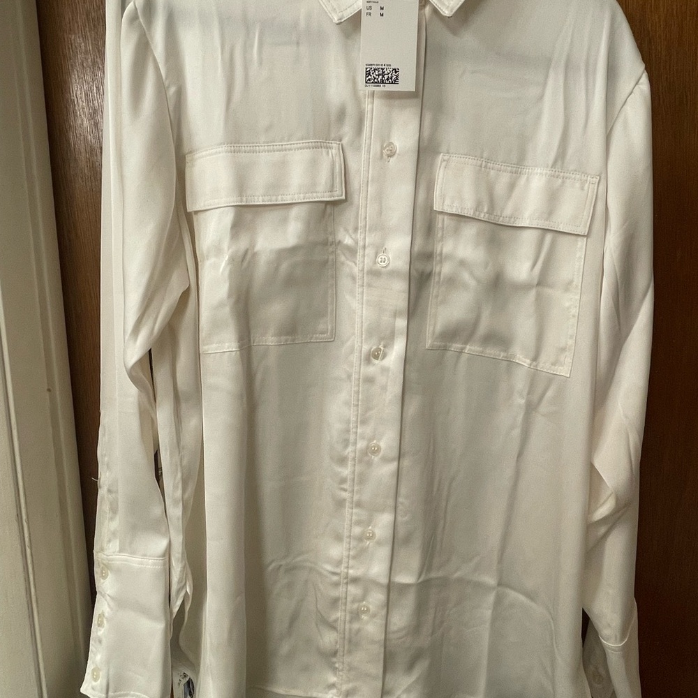 Classic White Button-Up Shirt